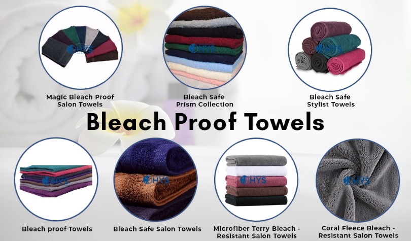 What are the benefits of using bleach-proof towels in the salon?